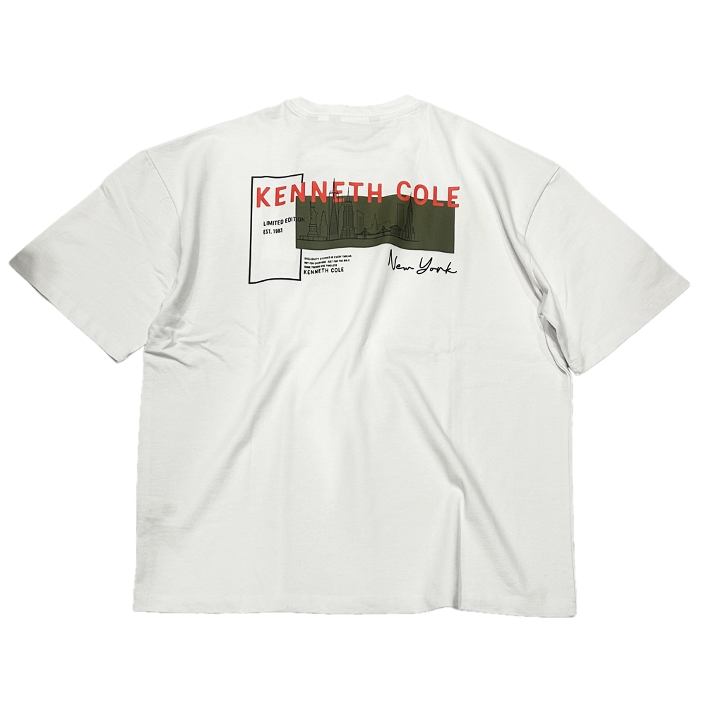 KENNETH COLE / ケネス コール RELAXED FIT LIMITED EST 1983 NEW YORK T-SHIRT WHITE M,L