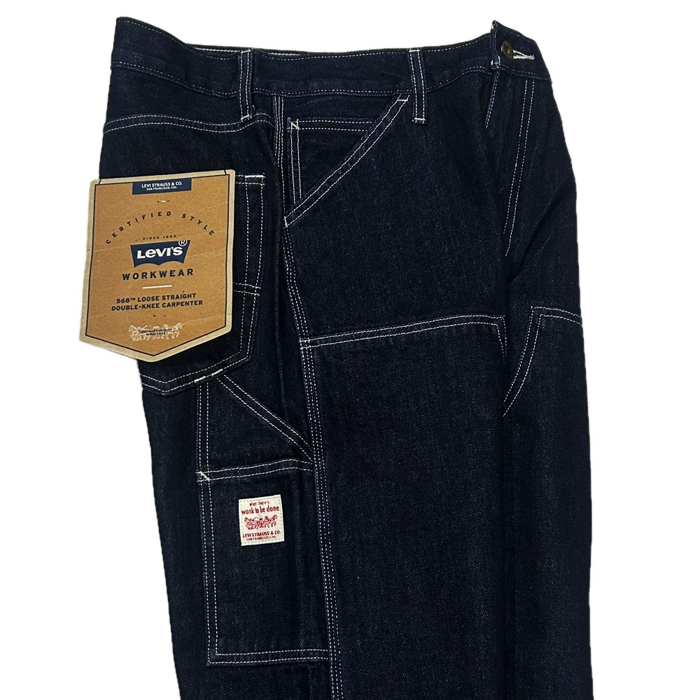 LEVI’S / リーバイス 568 LOOSE STRAIGHT DOUBLE KNEE CARPENTER DENIM PANTS INDIGO-4