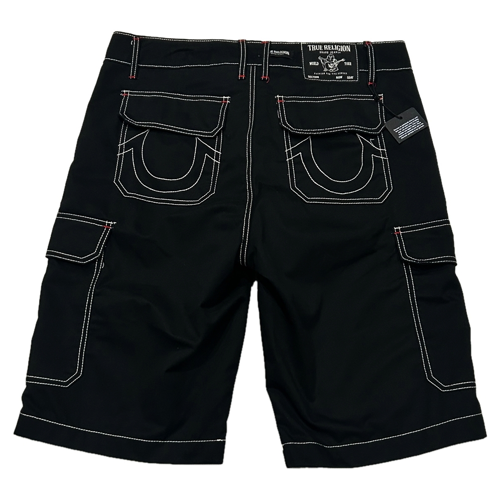 TRUE RELIGION / トゥルー レリジョン FLAP BLACK CARGO SHORT W32-2