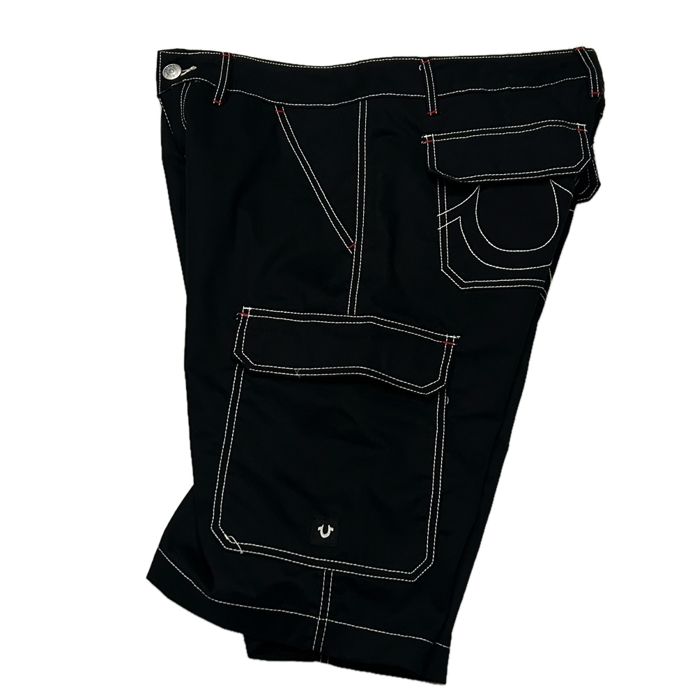TRUE RELIGION / トゥルー レリジョン FLAP BLACK CARGO SHORT W32-3