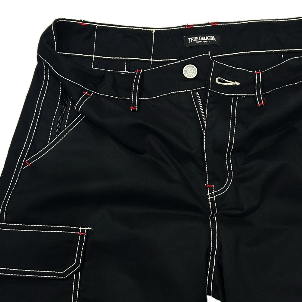 TRUE RELIGION / トゥルー レリジョン FLAP BLACK CARGO SHORT W32-4