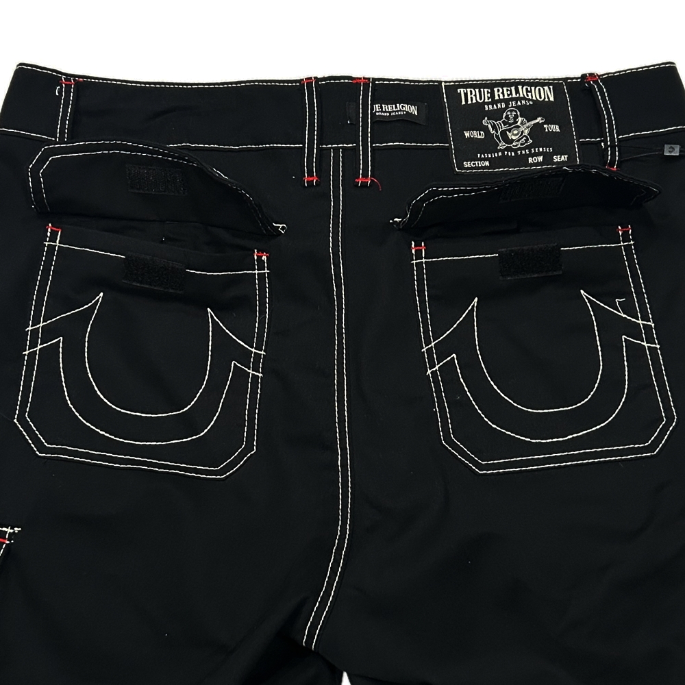 TRUE RELIGION / トゥルー レリジョン FLAP BLACK CARGO SHORT W32-5