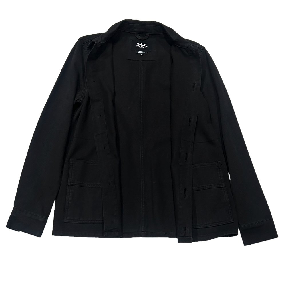 NATIVE YOUTH / ネイティブユース 2 POKET COVERALL JACKET BLACK S-3
