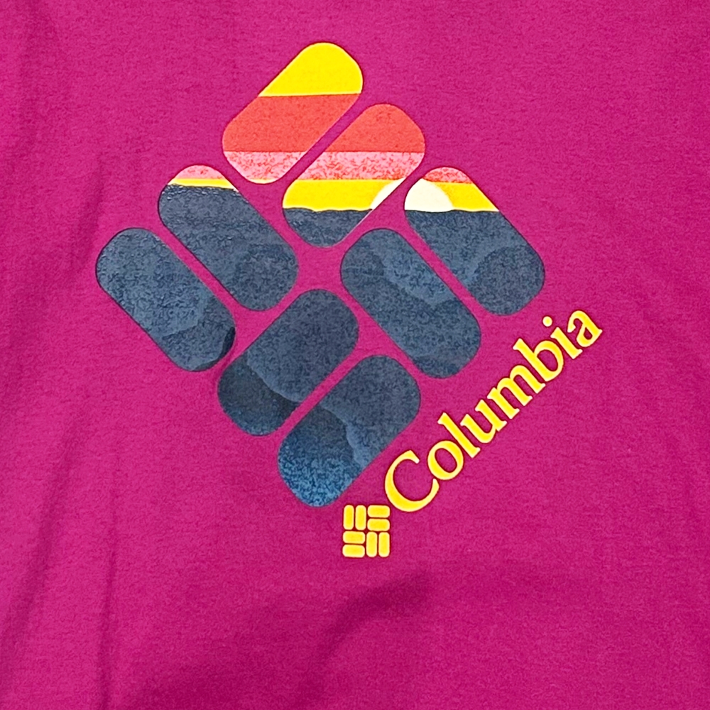 COLUMBIA / コロンビア COLUMBIA BIG LOGO LONG SLEEVE T-SHIRT VINTAGE PINK L-3