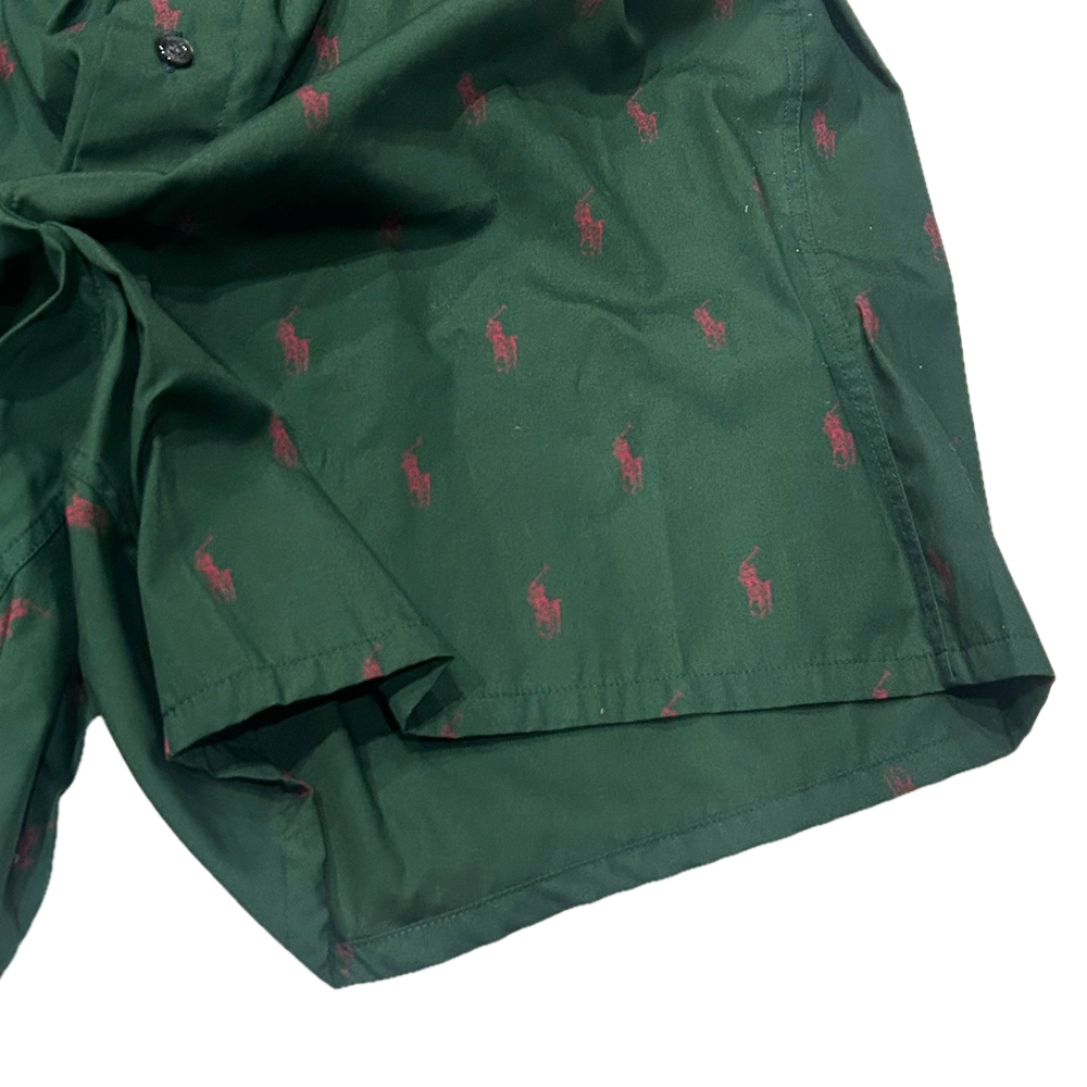 POLO RALPH LAUREN / ポロラルフローレン HOLIDAY PONY LOGO MONOGRAM TRUNKS GREEN L-4
