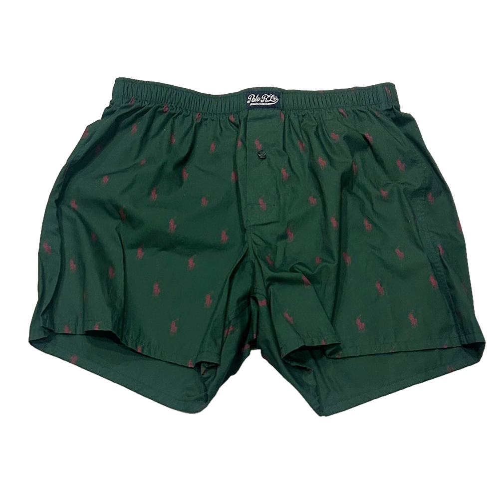 POLO RALPH LAUREN / ポロラルフローレン HOLIDAY PONY LOGO MONOGRAM TRUNKS GREEN L | ストリートスタイルのセレクトストア | TUNNEL STORE - トンネルストア